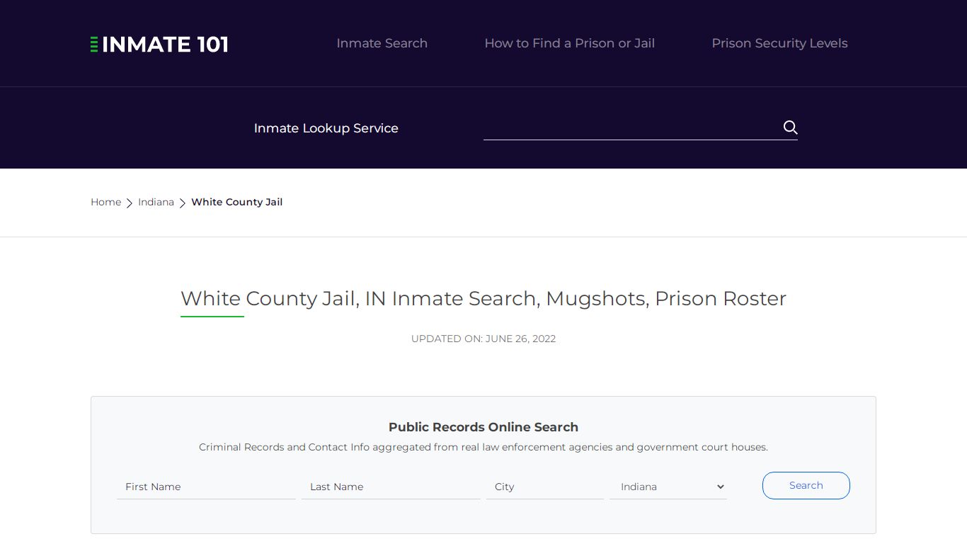 White County Jail, IN Inmate Search, Mugshots, Prison ...